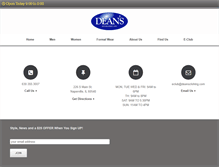 Tablet Screenshot of deansclothing.com